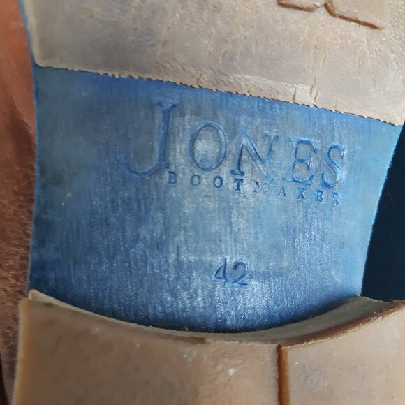 Jones Bootmaker SZ 42 Tan Men's Chukka Boots Burnished Leather - Picture 11 of 15